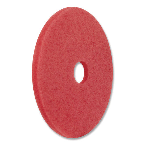 Image of Americo® Buffing Pads, 15" Diameter, Red, 5/Carton