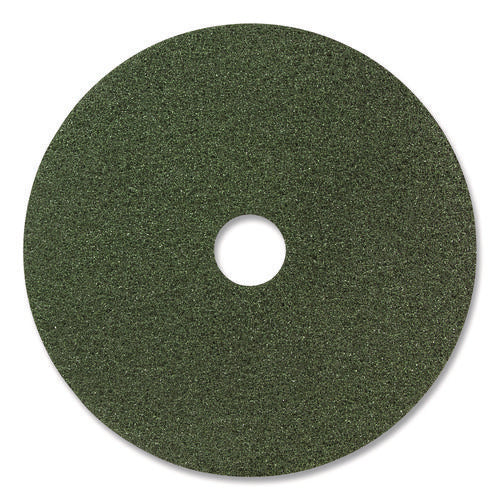 Image of Americo® Black Diamond 3000 Grit Diamond Pad, 17" Diameter, Black/Green, 2/Carton