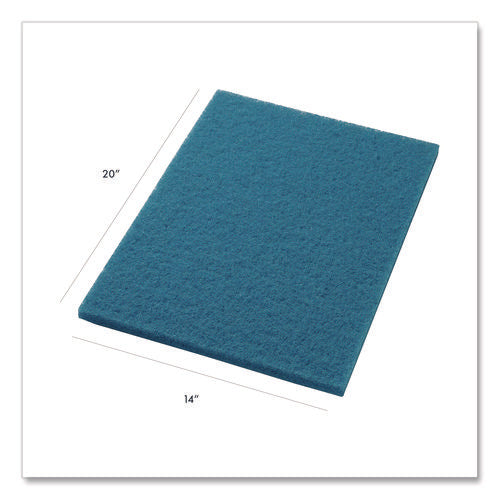 Image of Americo® Blue Cleaner Pad, 14 x 20, Blue, 5/Carton