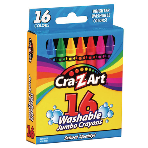Image of Cra-Z-Art® Washable Jumbo Crayons, 16 Assorted Colors, 16/pack