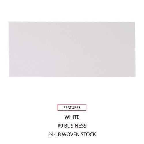 Image of Universal® Open-Side Business Envelope, #9, Square Flap, Gummed Closure, 3.88 x 8.88, White, 500/Box