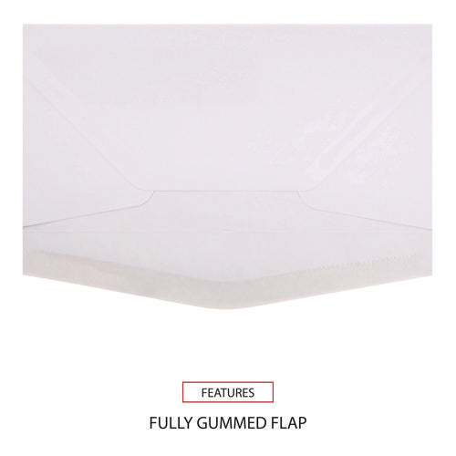Image of Universal® Open-Side Business Envelope, 1 Window, #10, Commercial Flap, Gummed Closure, 4.13 x 9.5, White, 500/Box