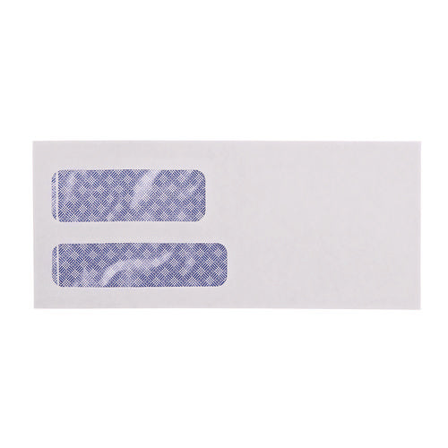 Image of Universal® Double Window Business Envelope, #9, Commercial Flap, Gummed Closure, 3.88 x 8.88, White, 500/Box