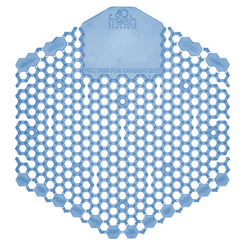 Image of Fresh Products Wave 3d Urinal Deodorizer Screen, Cotton Blossom Scent, Blue, 10/box, 6 Boxes/carton