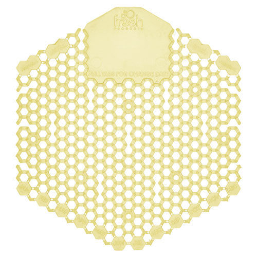 Image of Fresh Products Wave 3d Urinal Deodorizer Screen, Citrus Scent, Yellow, 10/box