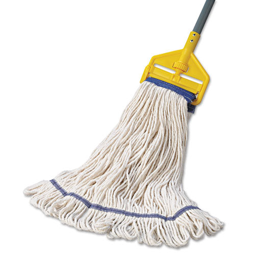 Image of Boardwalk® Super Loop Wet Mop Head, Cotton/synthetic Fiber, 5" Headband, X-Large Size, White, 12/carton