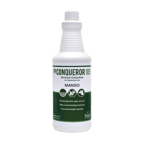 Image of Fresh Products Bio Conqueror 105 Enzymatic Odor Counteractant Concentrate, Mango, 32 Oz Bottle, 12/carton