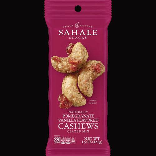 Image of Sahale Snacks® Pomegranate Vanilla Glazed Mix Cashews, 1.5 oz Bag, 18/Carton