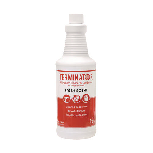 Image of Fresh Products Terminator All-Purpose Cleaner/deodorizer With (2) Trigger Sprayers, 32 Oz Bottles, 12/carton
