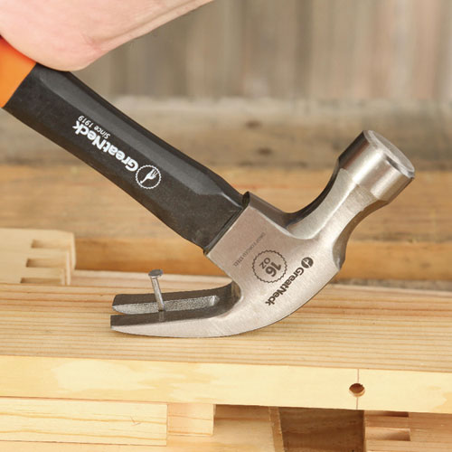 Image of Great Neck® 16 oz Claw Hammer with High-Visibility Orange Fiberglass Handle