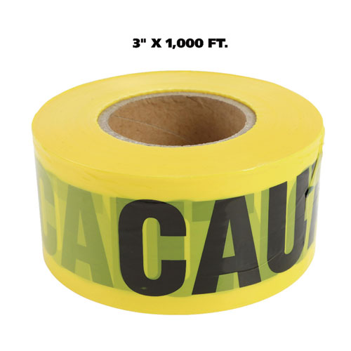 Image of Great Neck® Caution Safety Tape, Non-Adhesive, 3" X 1,000 Ft, Yellow
