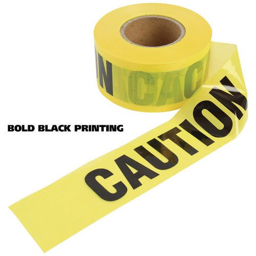 Image of Great Neck® Caution Safety Tape, Non-Adhesive, 3" X 1,000 Ft, Yellow