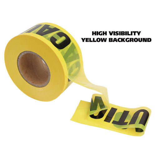 Image of Great Neck® Caution Safety Tape, Non-Adhesive, 3" X 1,000 Ft, Yellow