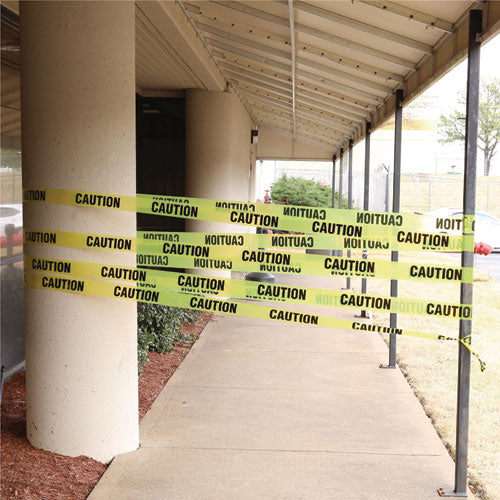 Image of Great Neck® Caution Safety Tape, Non-Adhesive, 3" X 1,000 Ft, Yellow