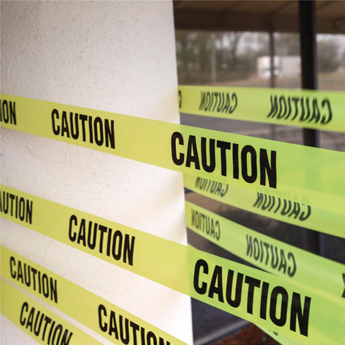 Image of Great Neck® Caution Safety Tape, Non-Adhesive, 3" X 1,000 Ft, Yellow