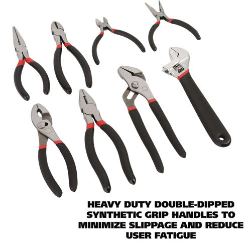 Image of Great Neck® 8-Piece Steel Pliers And Wrench Tool Set