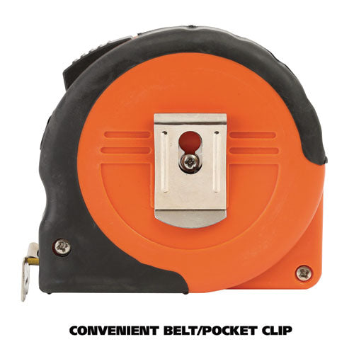 Image of Great Neck® ExtraMark Tape Measure, 1" x 35 ft, Steel, Orange/Black