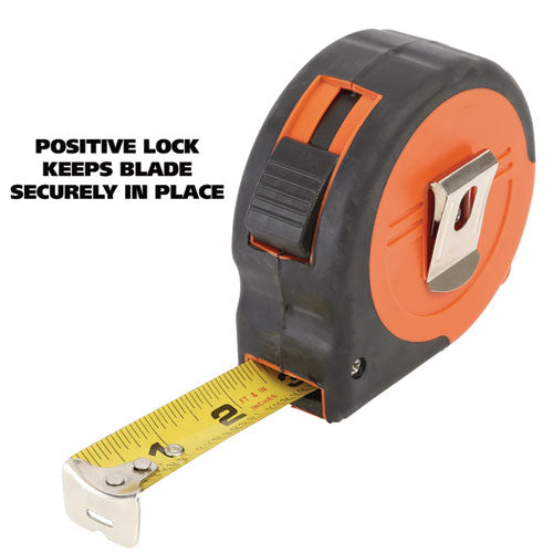 Image of Great Neck® ExtraMark Tape Measure, 1" x 35 ft, Steel, Orange/Black