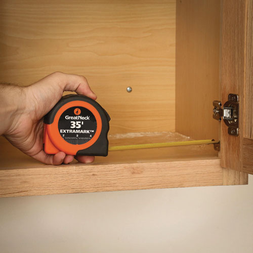 Image of Great Neck® ExtraMark Tape Measure, 1" x 35 ft, Steel, Orange/Black