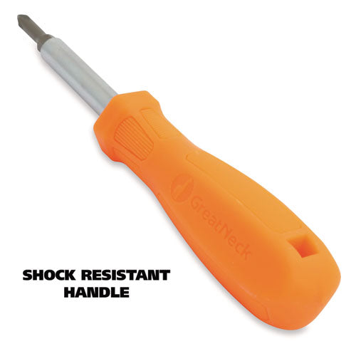 Image of Great Neck® 4 In-1 Screwdriver W/interchangeable Phillips/standard Bits, Assorted Colors