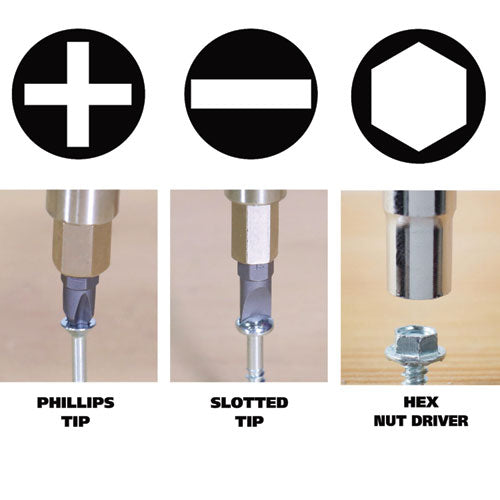 Image of Great Neck® 4 In-1 Screwdriver W/interchangeable Phillips/standard Bits, Assorted Colors