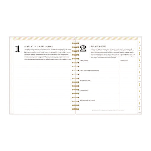 Image of Blue Sky® Day Designer Navy Stripe Daily/Monthly Planner, Horizontal Stripe Artwork, 10 x 8, Navy/White Cover, 12-Month (Jan-Dec): 2025