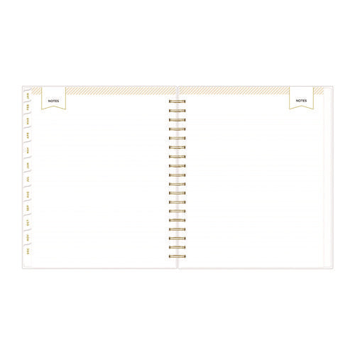 Image of Blue Sky® Day Designer Navy Stripe Daily/Monthly Planner, Horizontal Stripe Artwork, 10 x 8, Navy/White Cover, 12-Month (Jan-Dec): 2025