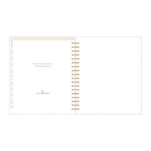 Image of Blue Sky® Day Designer Navy Stripe Daily/Monthly Planner, Horizontal Stripe Artwork, 10 x 8, Navy/White Cover, 12-Month (Jan-Dec): 2025