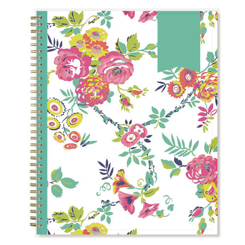 Image of Blue Sky® Day Designer Peyton Create-Your-Own Cover Weekly/Monthly Planner, Floral Artwork, 11 x 8.5, White, 12-Month (Jan-Dec): 2025