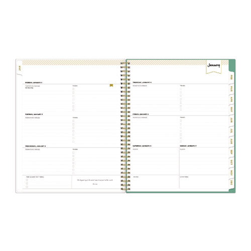 Image of Blue Sky® Day Designer Peyton Create-Your-Own Cover Weekly/Monthly Planner, Floral Artwork, 11 x 8.5, White, 12-Month (Jan-Dec): 2025