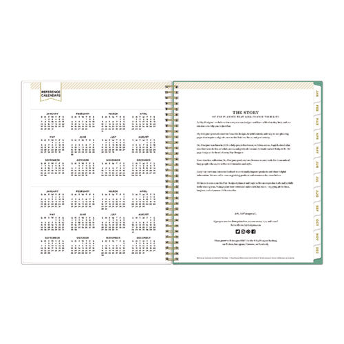 Image of Blue Sky® Day Designer Peyton Create-Your-Own Cover Weekly/Monthly Planner, Floral Artwork, 11 x 8.5, White, 12-Month (Jan-Dec): 2025