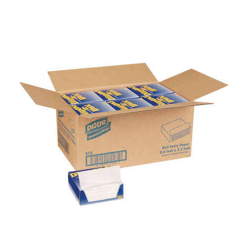 Image of Dixie® Dispens-A-Wax Waxed Deli Patty Paper, 5.5 x 5.5, 1,000/Box, 24 Boxes/Carton