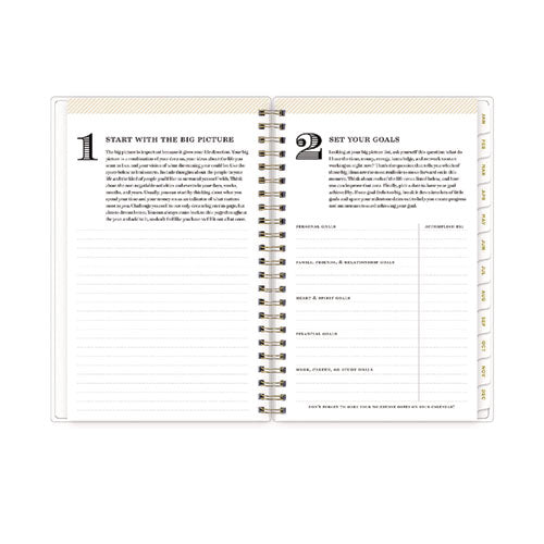 Image of Blue Sky® Day Designer Tile Weekly/Monthly Planner, Geometric Artwork, 8 x 5, Blue/White Cover, 12-Month (Jan to Dec): 2025