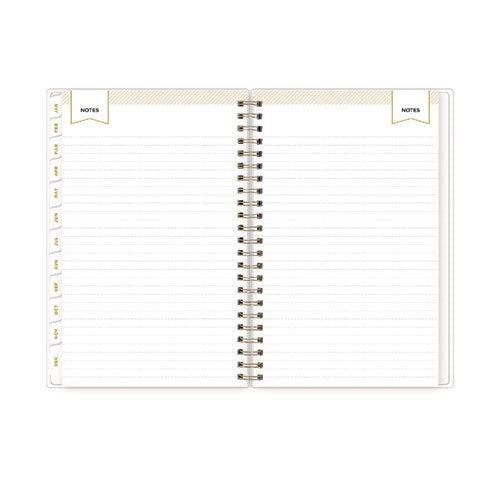 Image of Blue Sky® Day Designer Tile Weekly/Monthly Planner, Geometric Artwork, 8 x 5, Blue/White Cover, 12-Month (Jan to Dec): 2025