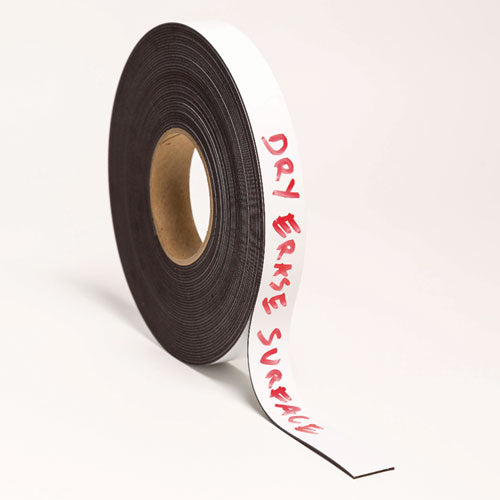 Image of U Brands Dry Erase Magnetic Tape Roll, 1" x 50 ft, White