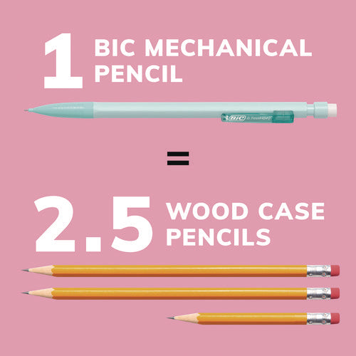 Image of BIC® Xtra-Smooth Pastel Edition Mechanical Pencils, 0.7 mm, HB (#2), Black Lead, Assorted Barrel Colors, 24/Pack