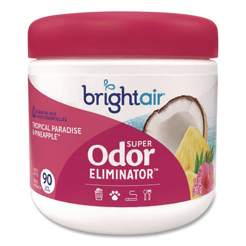 Image of BRIGHT Air® Super Odor Eliminator, Tropical Paradise and Pineapple, 14 oz Jar