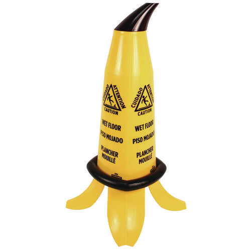 Image of Impact® Banana Wet Floor Cones, 11 X 11.15 X 23.25, Yellow/brown/black