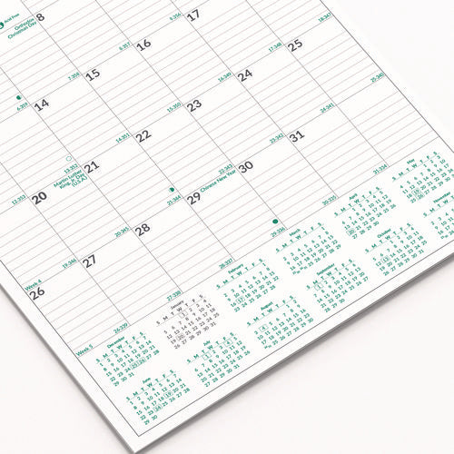 Image of Brownline® EcoLogix Monthly Wall Calendar, EcoLogix Artwork, 12 x 17, White/Green Sheets, 12-Month (Jan to Dec): 2025