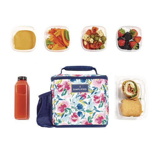 Image of fit + fresh Simplified Lunch Bag, 9.25 x 5 x 9, Multicolor Floral