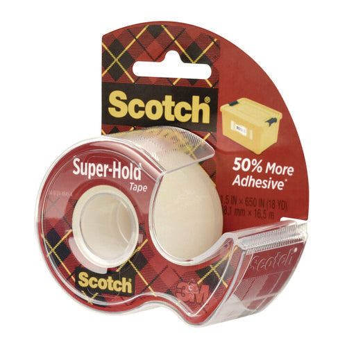 Image of Scotch® Super-Hold Wide Invisible Tape, 1.5" x 18 yds, Crystal Clear