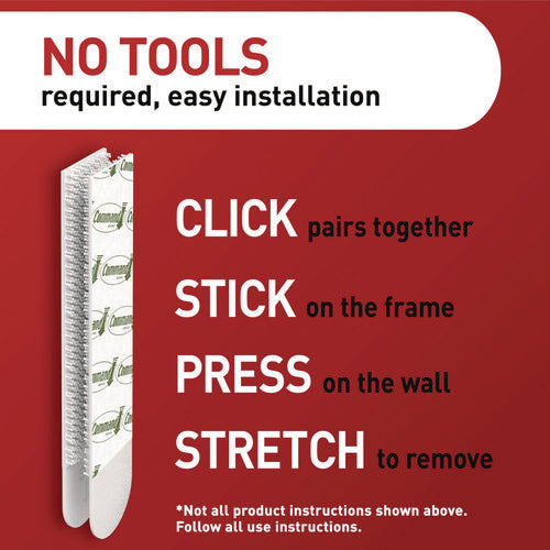Image of Command Picture Hanging Strips, Large, Removable, Holds up to 16 lbs per 4 Pairs, 20 Strip Pairs/Pack