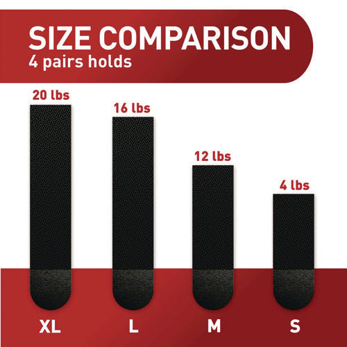 Image of Command Picture Hanging Strips, X-Large, Removable, Holds up to 20 lbs per 4 Strips, Black, 4 Strip Pairs