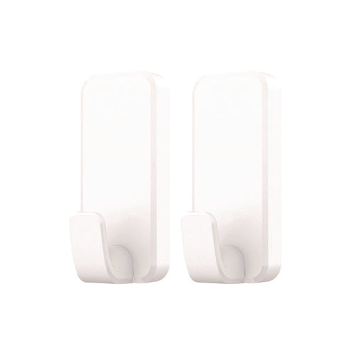 Image of Command X-Large Utility Hooks, Plastic, White, 10 lb Capacity, 2 Hooks and 6 Strips/Pack