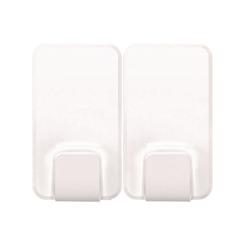 Image of Command X-large Utility Hooks, Plastic, White, 15 lb Capacity, 2 Hooks and 8 Strips/Pack
