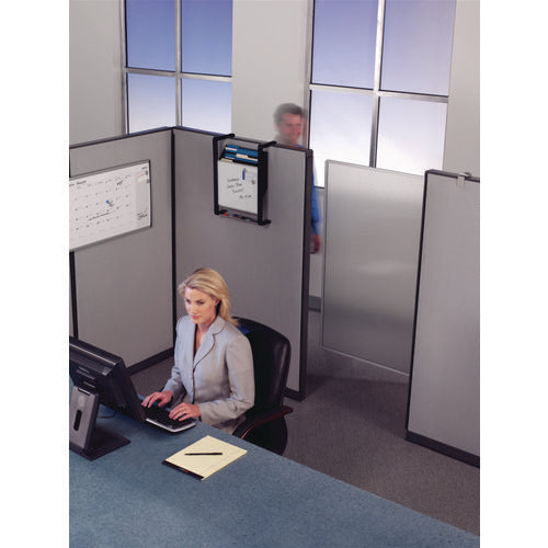 Image of Quartet® Workstation Privacy Screen, 36w X 48d, Translucent Clear/silver
