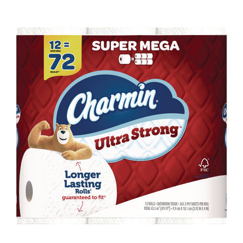 Image of Charmin® Ultra Strong Bathroom Tissue, Septic Safe, 2-Ply, White, 363 Sheets/Roll, 12 Rolls/Pack