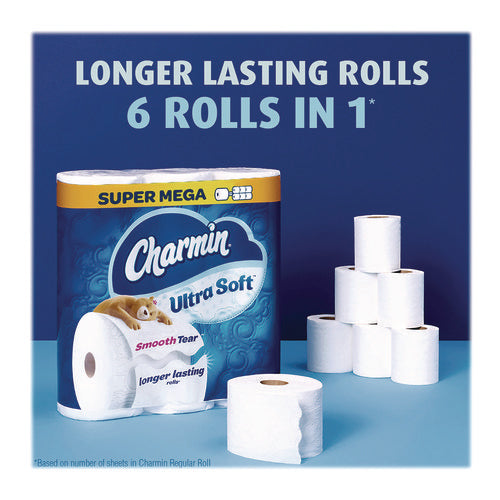 Image of Charmin® Ultra Soft Bathroom Tissue, Septic Safe, 2-Ply, White, 336 Sheets/Roll, 12 Rolls/Pack