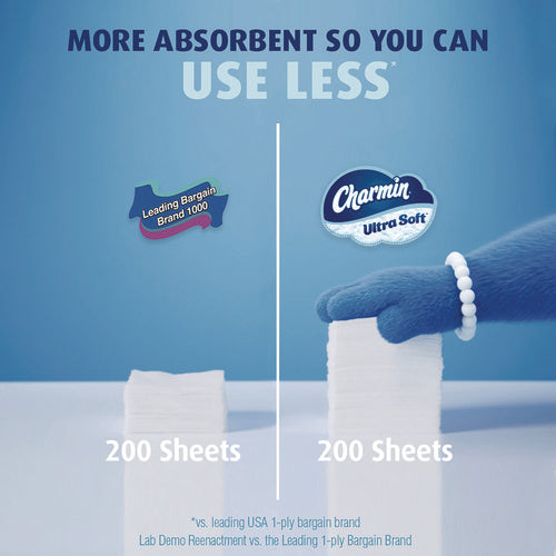 Image of Charmin® Ultra Soft Bathroom Tissue, Septic Safe, 2-Ply, White, 336 Sheets/Roll, 6 Rolls/Pack