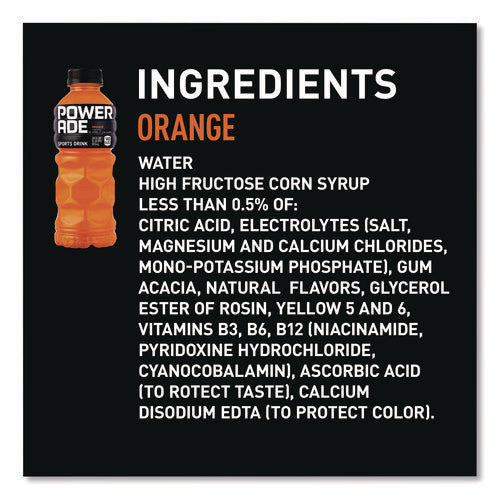 Image of POWERADE® Sports Drink, Orange, 20 oz Bottle, 24/Pack